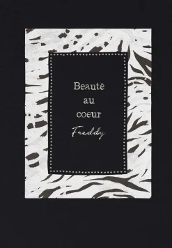 Freddy T-shirt regular fit con grafica e borchie dorate-Donna T-shirts