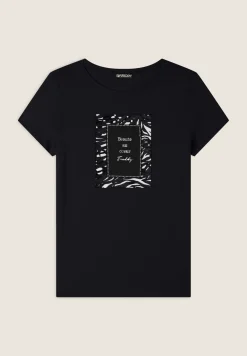 Freddy T-shirt regular fit con grafica e borchie dorate-Donna T-shirts