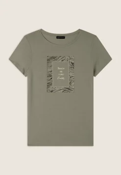 Freddy T-shirt regular fit con grafica e borchie dorate-Donna T-shirts