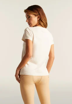 Freddy T-shirt regular fit con grafica e borchie dorate-Donna T-shirts