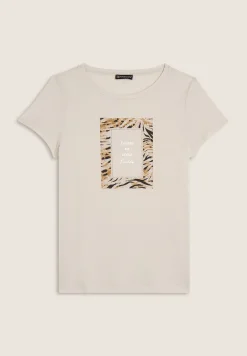 Freddy T-shirt regular fit con grafica e borchie dorate-Donna T-shirts