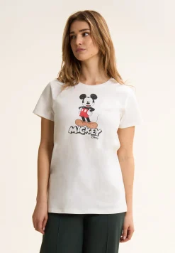 Freddy T-shirt regular fit con stampa Mickey Mouse-Donna T-shirts