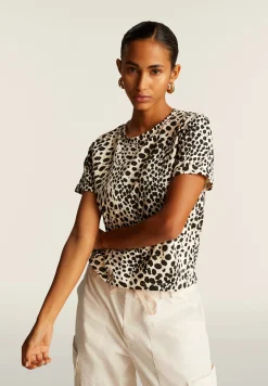 Freddy T-shirt regular fit in jersey animalier-Donna T-shirts