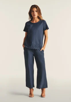 Freddy T-shirt regular in cotone con ricami Sangallo-Donna T-shirts