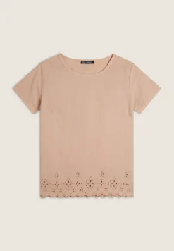 Freddy T-shirt regular in cotone con ricami Sangallo-Donna T-shirts