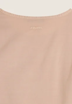 Freddy T-shirt regular in cotone con ricami Sangallo-Donna T-shirts