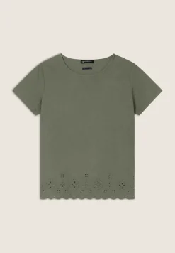 Freddy T-shirt regular in cotone con ricami Sangallo-Donna T-shirts