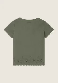 Freddy T-shirt regular in cotone con ricami Sangallo-Donna T-shirts