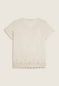 Freddy T-shirt regular in cotone con ricami Sangallo-Donna T-shirts