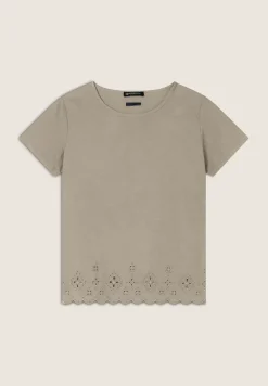 Freddy T-shirt regular in cotone con ricami Sangallo-Donna T-shirts