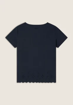 Freddy T-shirt regular in cotone con ricami Sangallo-Donna T-shirts