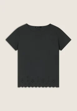 Freddy T-shirt regular in cotone con ricami Sangallo-Donna T-shirts