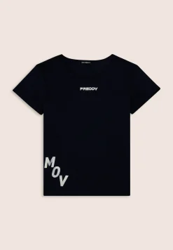 Freddy T-shirt regular in jersey leggero con stampa “MOV”-Donna Fitness|T-shirts
