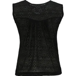 Freddy T-Shirt senza maniche in pizzo con drappeggio posteriore-Donna Top E Canotte