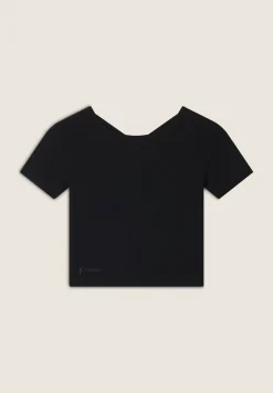 Freddy T-shirt slim fit a costine con apertura sulla schiena-Donna T-shirts