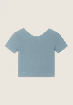 Freddy T-shirt slim fit a costine con apertura sulla schiena-Donna T-shirts