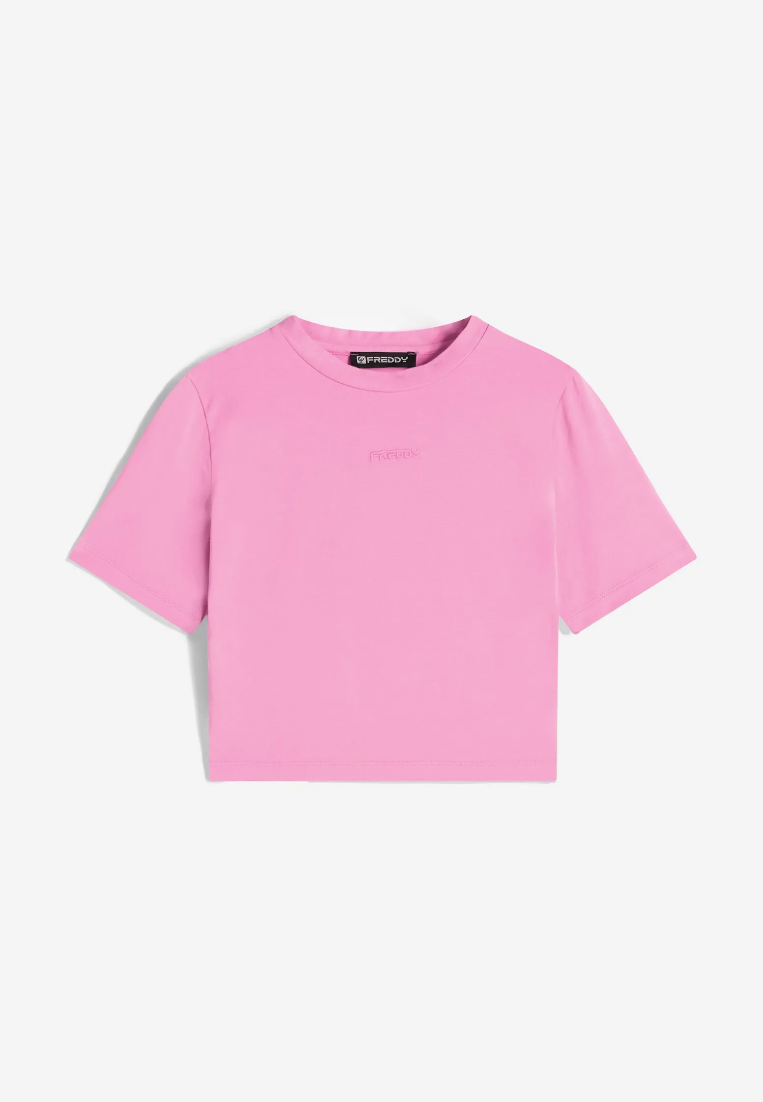 Freddy T-shirt slim fit corta in tessuto jersey tinto capo-Donna T-shirts
