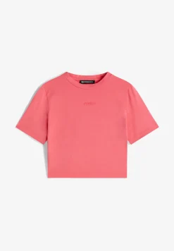 Freddy T-shirt slim fit corta in tessuto jersey tinto capo-Donna T-shirts