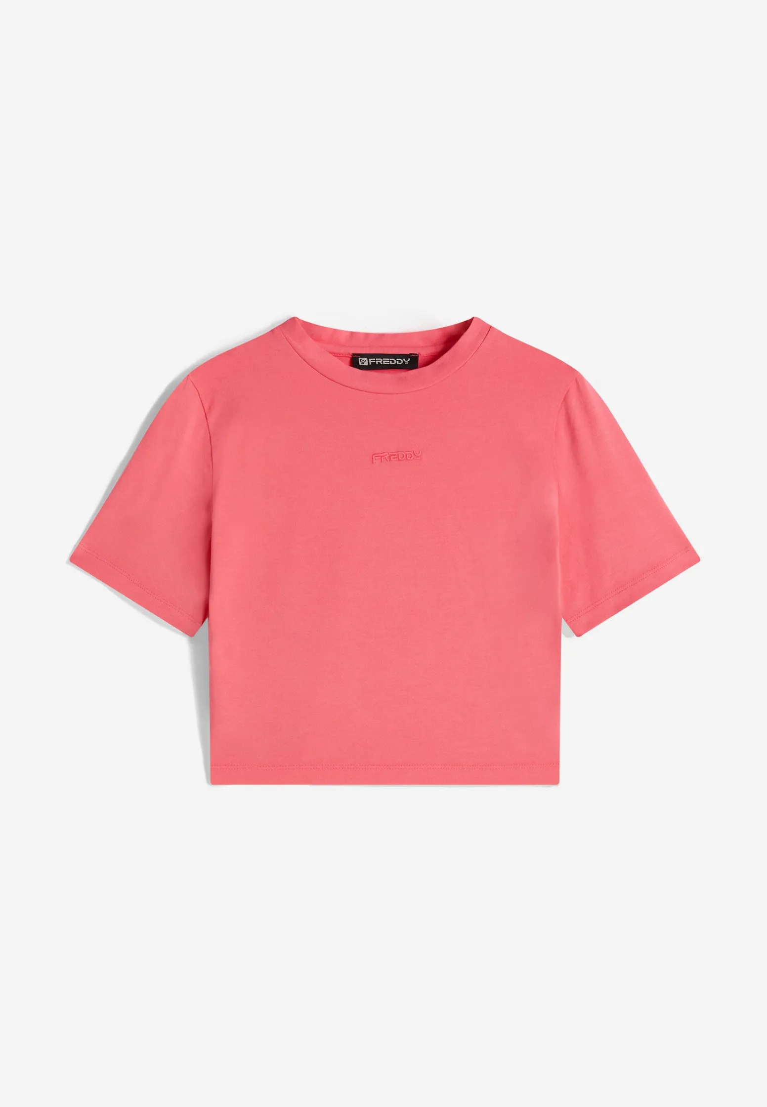 Freddy T-shirt slim fit corta in tessuto jersey tinto capo-Donna T-shirts