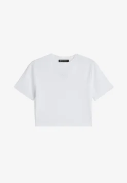 Freddy T-shirt slim fit corta in tessuto jersey tinto capo-Donna T-shirts