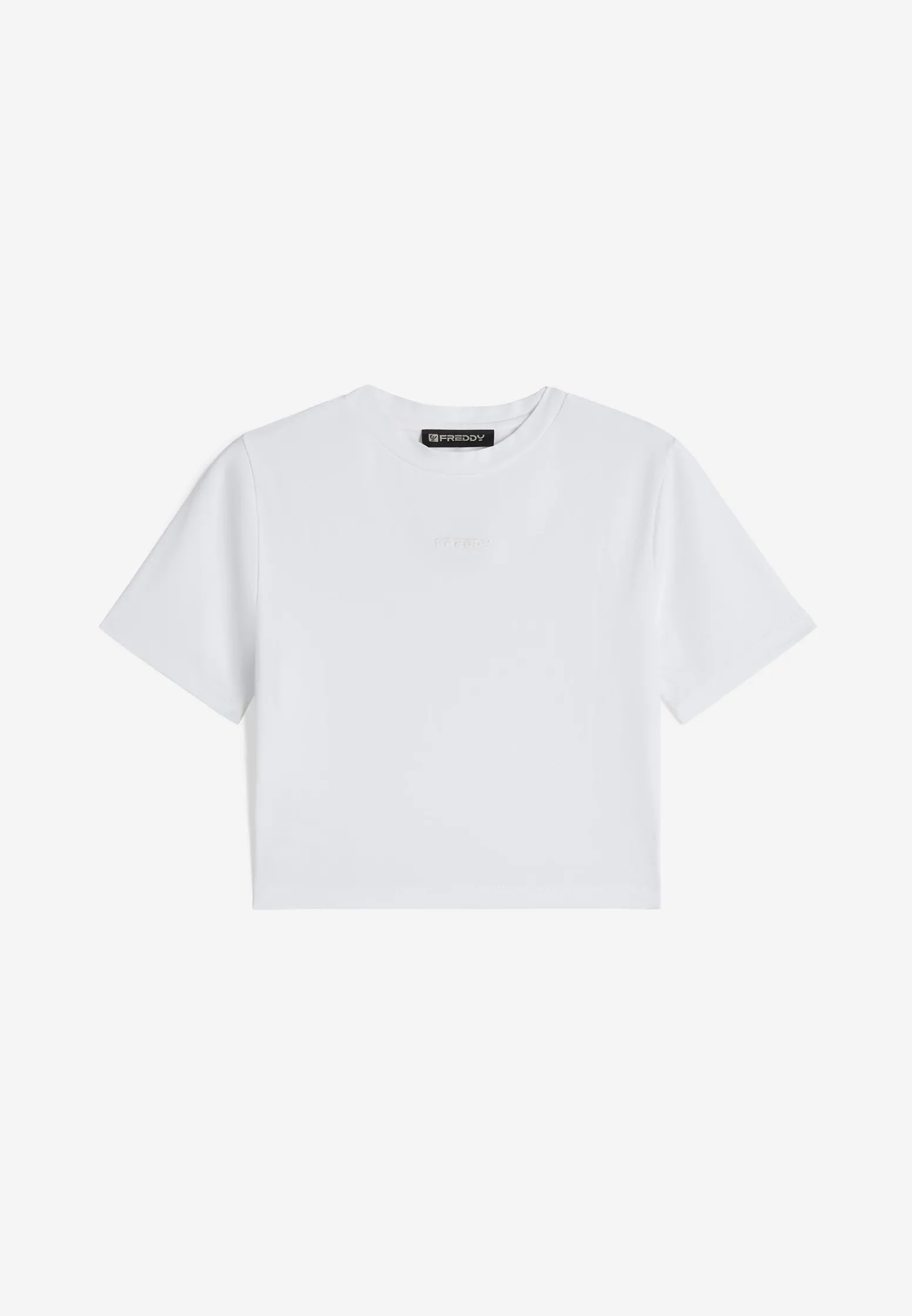 Freddy T-shirt slim fit corta in tessuto jersey tinto capo-Donna T-shirts
