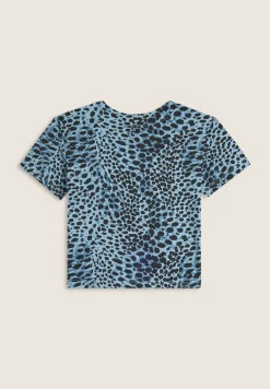 Freddy T-shirt slim fit cropped con stampa animalier-Donna T-shirts