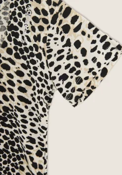 Freddy T-shirt slim fit cropped con stampa animalier-Donna T-shirts