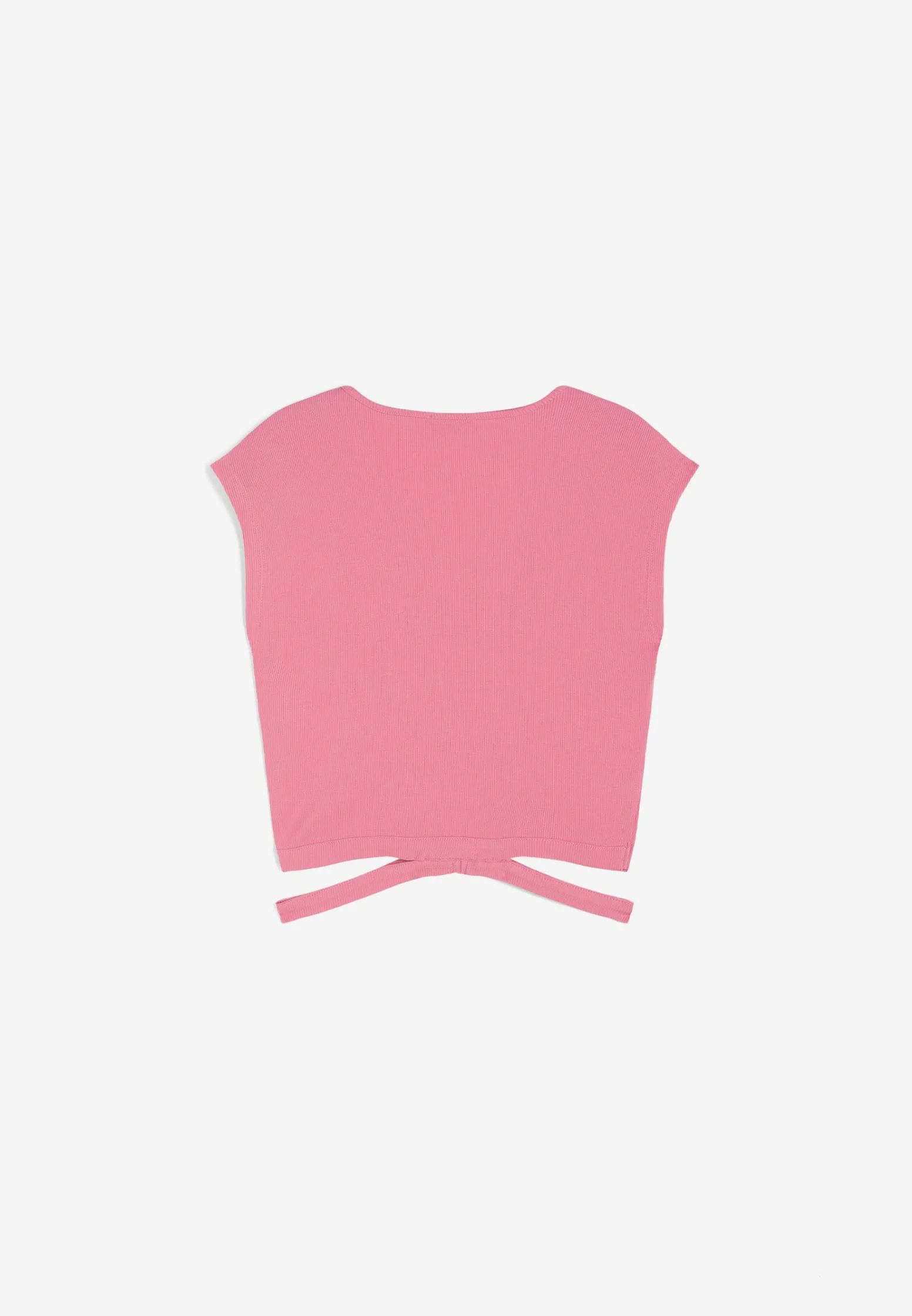 Freddy T-shirt slim fit in costina con gioco di incroci sul fondo-Donna Top E Canotte
