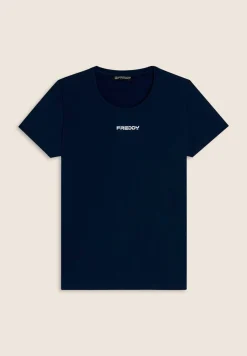 Freddy T-shirt slim fit in D.I.W.O.® traspirante con logo-Donna T-shirts