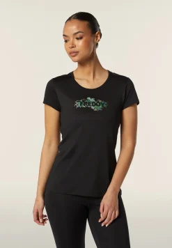 Freddy T-shirt sportiva in tessuto tecnico con grafica floreale-Donna Padel|Pilates