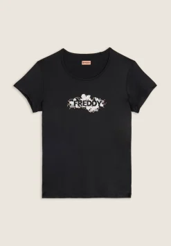 Freddy T-shirt sportiva in tessuto tecnico con grafica floreale-Donna Padel|Pilates