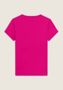 Freddy T-shirt sportiva in tessuto tecnico con logo bronzo-Donna Pilates|Fitness