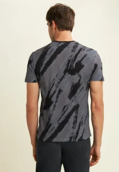 Freddy T-shirt stampata effetto pennellata in cotone-Uomo T-shirts E Polo