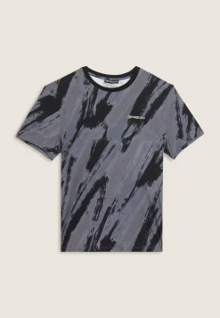 Freddy T-shirt stampata effetto pennellata in cotone-Uomo T-shirts E Polo
