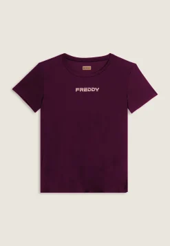 Freddy T-shirt tecnica con spacchi laterali e fit regolare-Donna Pilates|Fitness