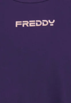 Freddy T-shirt tecnica con spacchi laterali e fit regolare-Donna Pilates|Fitness