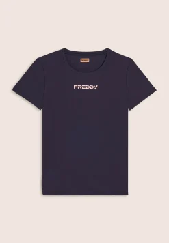 Freddy T-shirt tecnica con spacchi laterali e fit regolare-Donna Pilates|Fitness