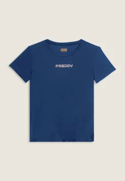 Freddy T-shirt tecnica con spacchi laterali e fit regolare-Donna Pilates|Fitness