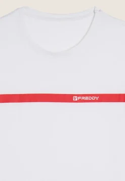 Freddy T-shirt Uomo con Banda a Contrasto e Logo-Uomo T-shirts E Polo
