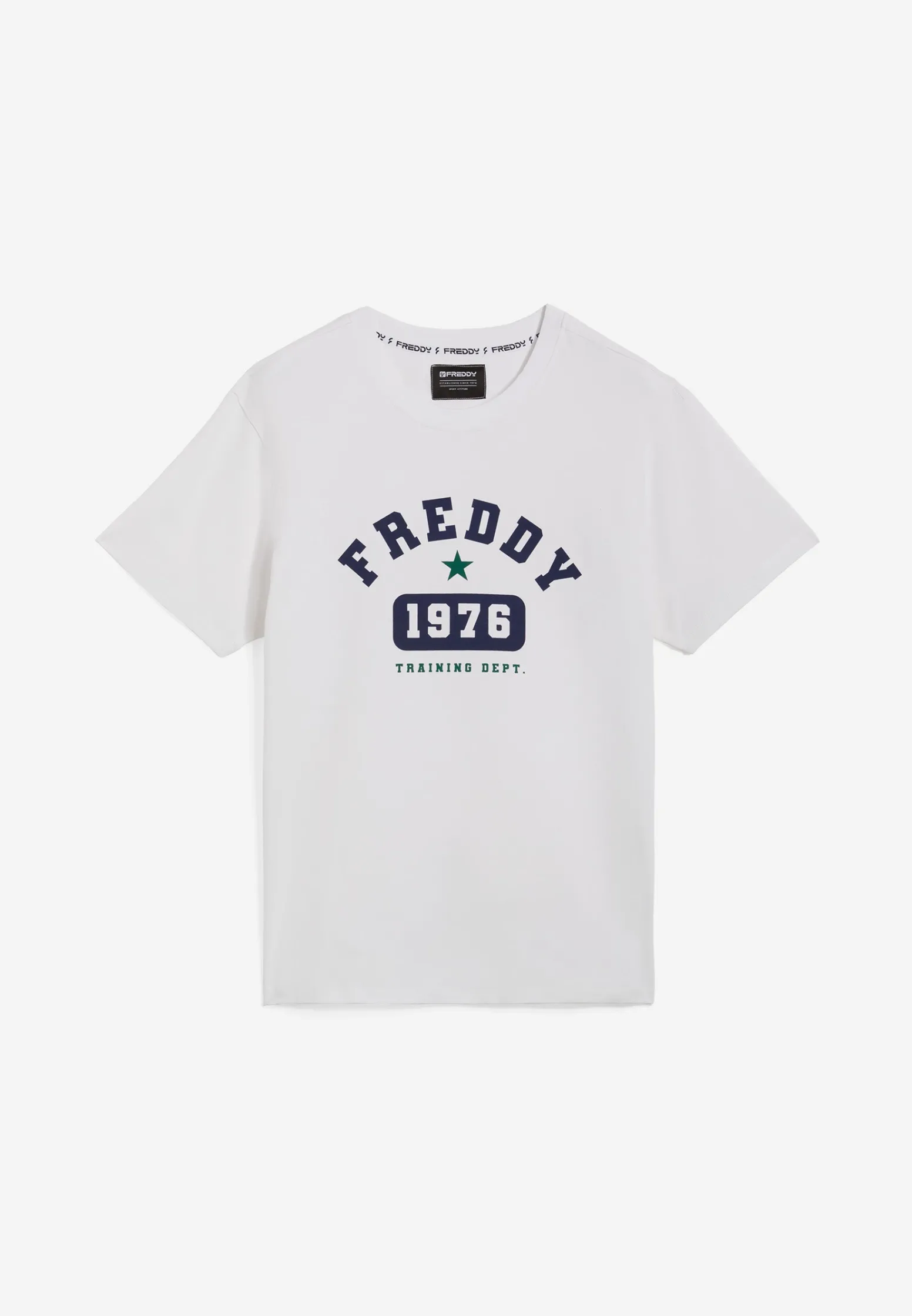 Freddy T-shirt uomo con stampa stile college in contrasto colore-Uomo T-shirts E Polo