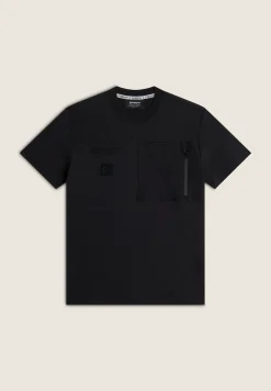 Freddy T-shirt Uomo in Cotone Elasticizzato con Doppia Tasca-Uomo T-shirts E Polo
