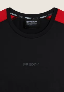 Freddy T-shirt Uomo in Jersey di Poliestere con Inserti a Contrasto-Uomo T-shirts E Polo