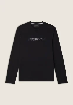 Freddy T-shirt Uomo Regular Fit con Grande Logo-Uomo T-shirts E Polo