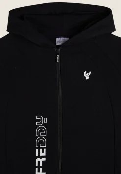 Freddy Tuta Bambina full zip con cappuccio e loghi- Tute Sportive