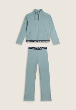 Freddy Tuta Bambina zip e collo alto con bande jacquard- Tute Sportive