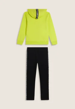 Freddy Tuta Cappuccio e Zip Bambina con bande logo- Tute Sportive