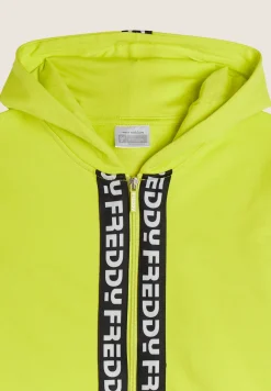 Freddy Tuta Cappuccio e Zip Bambina con bande logo- Tute Sportive