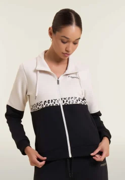 Freddy Tuta con zip e collo alto decorata da inserti animalier-Donna Ginnastica|Tute