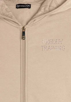 Freddy Tuta donna con zip, cappuccio e dettagli paisley-Donna Ginnastica|Tute