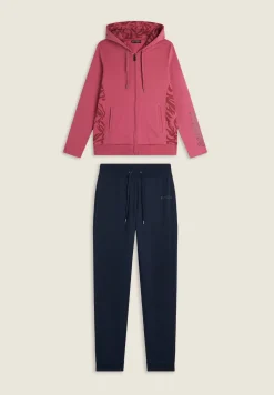 Freddy Tuta donna con zip, cappuccio e inserti floreali-Donna Pilates|Ginnastica